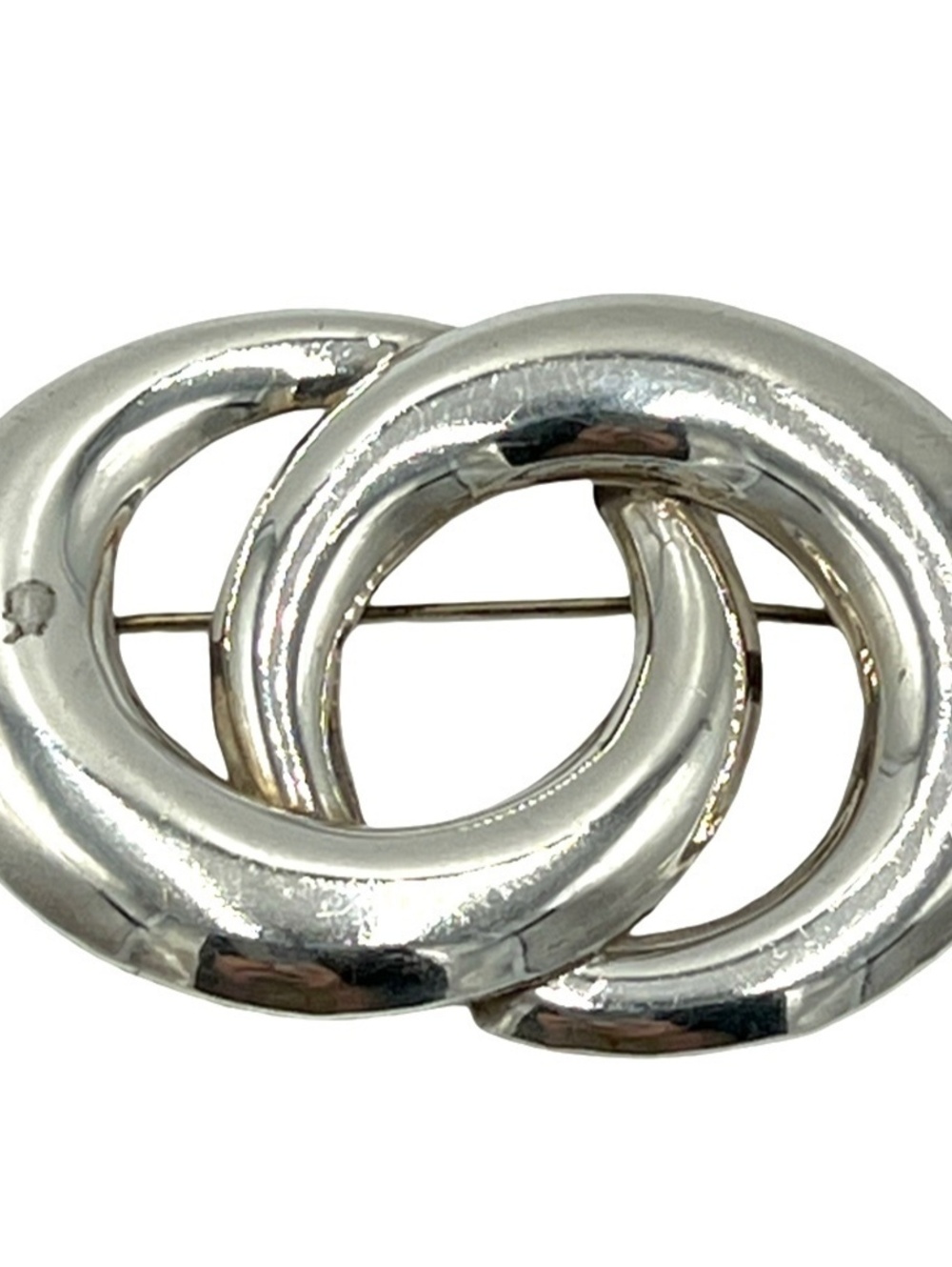 Brooch Taxco Mexico 925 Silver Interlocking Eternity Rings